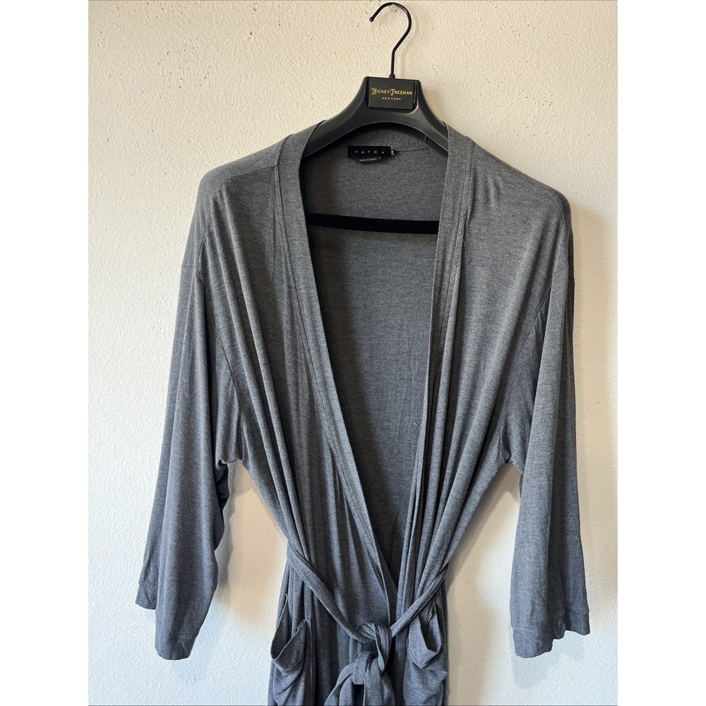 Hatch Gray Lightweight Wrap Robe - Picture 5 of 15